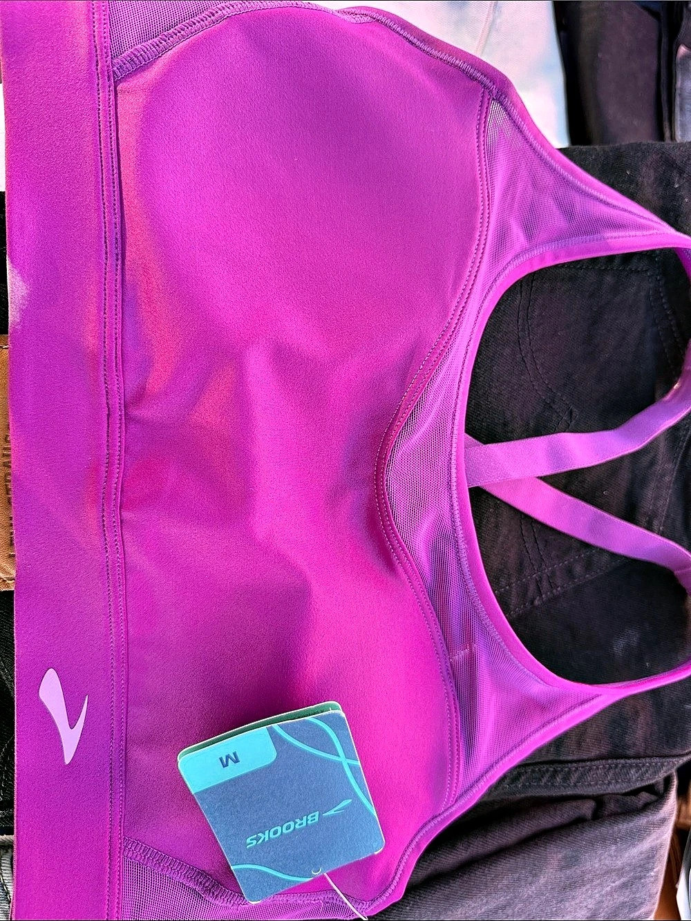 Brooks Dare Crossback Run Bra Purple Athletic Tank NWT